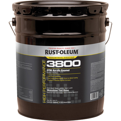 Rust-Oleum 324172 &eacute;mail acrylique DTM haute performance 3800, 5 gal., Seau, Base &agrave; teinter