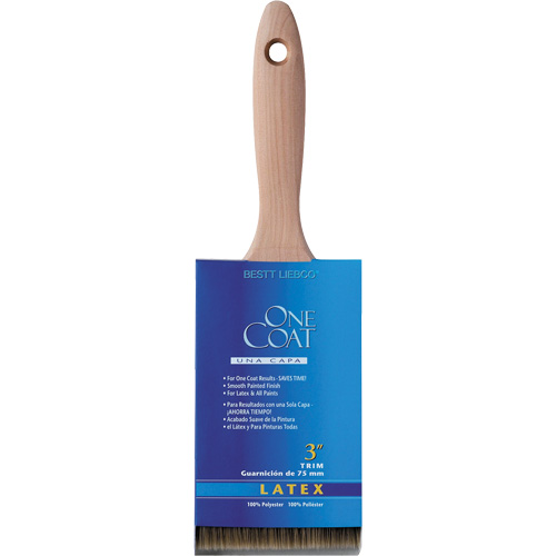 Bestt Liebco 996620300 Pinceau pour murs et garnitures 100% One Coat, Polyester, Manche Bois, Largeur de 3"