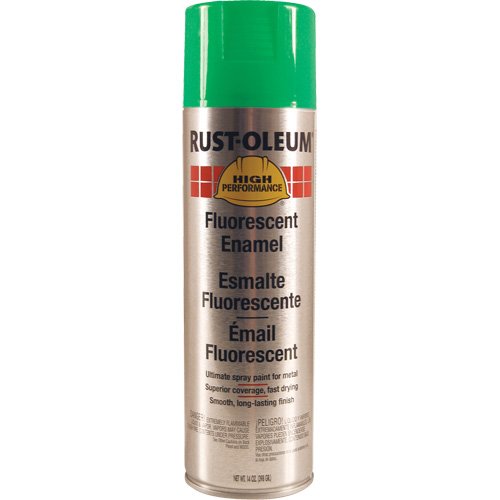 Rust-Oleum 2233838 Peinture-&eacute;mail en a&eacute;rosol syst&egrave;me V2100, Vert fluorescent, Brillant, 14 oz, Canette a&eacute;rosol