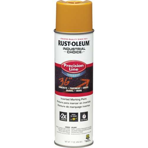 Rust-Oleum 203033 Peinture de marquage lin&eacute;aire de pr&eacute;cision &agrave; base d'eau M1800, 17 oz, Canette a&eacute;rosol