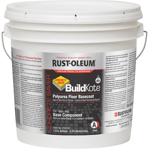 Rust Oleum 283193 Concrete Saver BuildKote Polyurea Floor Coating Primer Part A Pail Clear Tint Base