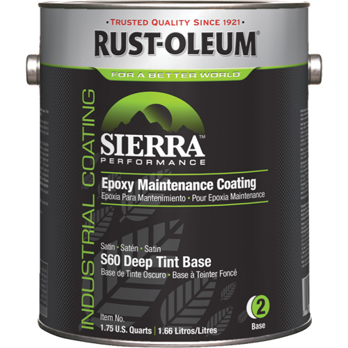 Rust-Oleum 282601 Sierra Performance S60 Water-Based Epoxy Maintenance Coating Deep Base, Gallon, Tint Base