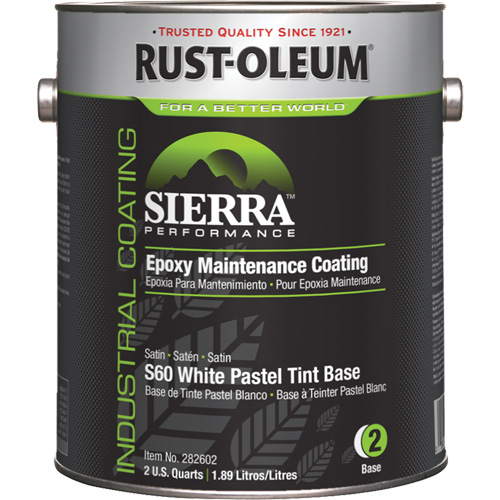 Rust-Oleum 282602 Rev&ecirc;tement dentretien &eacute;poxydique &agrave; base deau Sierra Performance S60 Couche de base pastel, Gallon, Base &agrave; teinter