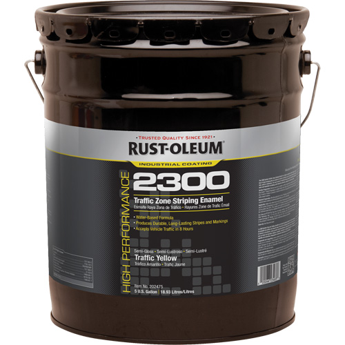 Rust-Oleum 202475 Peinture pour traçage de ligne invers&eacute;e Syst&egrave;me 2300 &agrave; haut rendement, Jaune, 5 gal., Seau