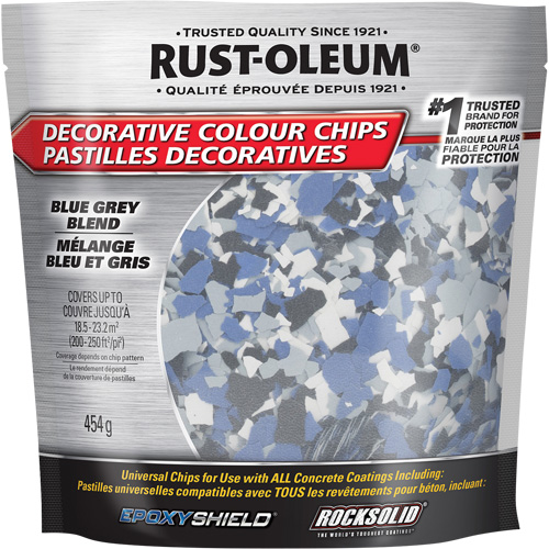Rust-Oleum N238469 Pastilles de couleur d&eacute;coratives, 474 g, Sac, M&eacute;lange bleu gris