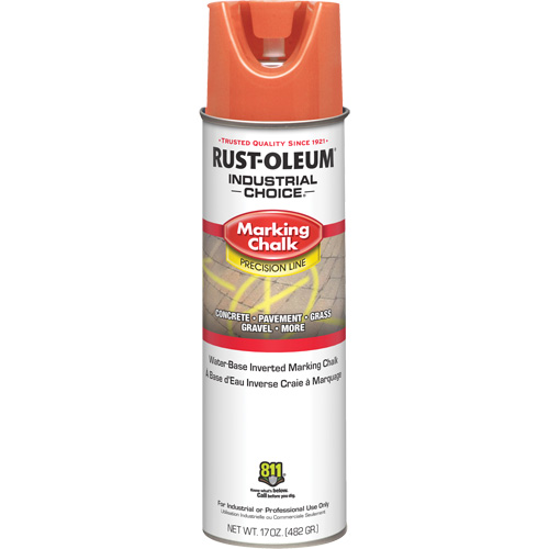 Rust-Oleum 205233 MC1800 System Precision Line Inverted Marking Chalk, Aerosol Can