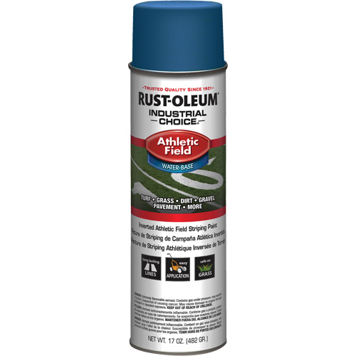Rust-Oleum 318193 Peinture de lignage pour terrains de sport AF1600, Bleu, Canette a&eacute;rosol