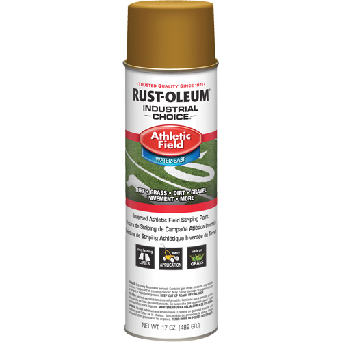 Rust-Oleum 318198 Peinture de lignage pour terrains de sport AF1600, Or, Canette a&eacute;rosol