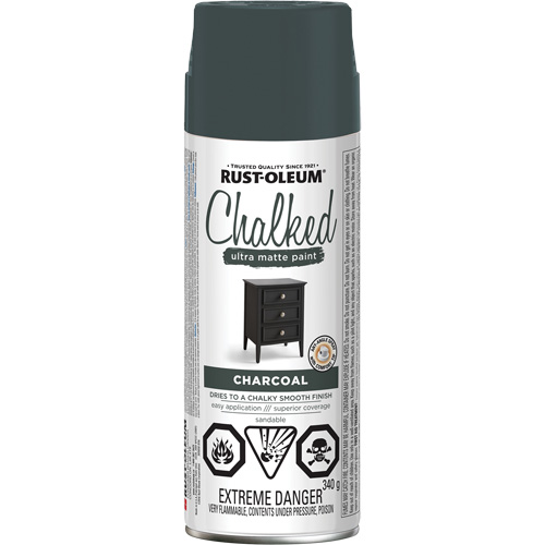 Rust-Oleum 302821 Chalked Paint, Aerosol Can, Charcoal