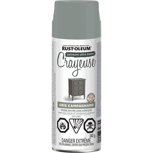 Rust-Oleum 302824 Chalked Paint, Aerosol Can, Country Grey