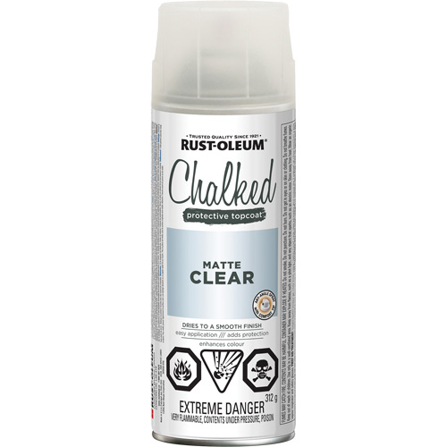 Rust-Oleum 302830 Chalked Protective Topcoat, Aerosol Can, Clear
