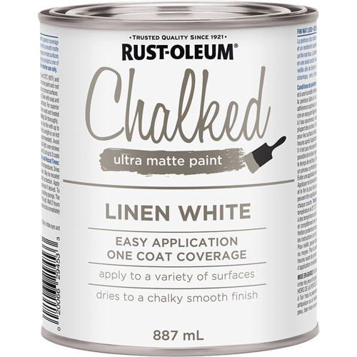 Rust-Oleum 286941 Chalked Paint, 857 ml, Can, Linen White