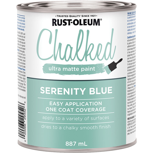 Rust-Oleum 286939 Chalked Paint, 857 ml, Can, Serenity Blue
