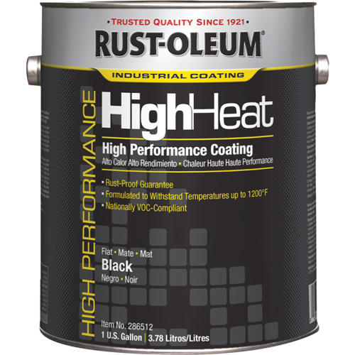 RUSTOLEUM Revêtement haute température performant, Gallon, Noir KQ393