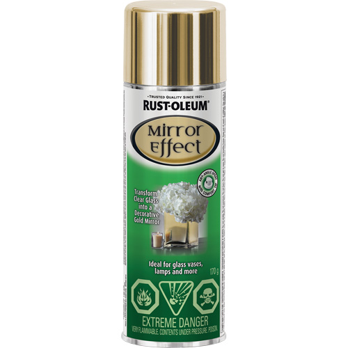 RUSTOLEUM Specialty Mirror Effect Spray Paint, Aerosol Can, Gold KQ401