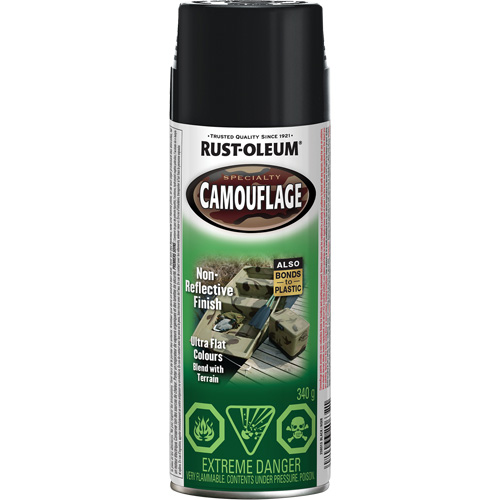 Rust-Oleum 259513 Peinture de camouflage Sp&eacute;cialit&eacute;, Canette a&eacute;rosol, Noir