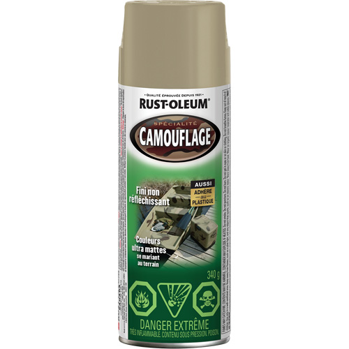 Rust-Oleum 259514 Peinture de camouflage Sp&eacute;cialit&eacute;, Canette a&eacute;rosol, Khaki