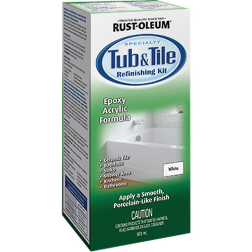 RUSTOLEUM Specialty Tub & Tile Refinishing Paint, Kit, White KQ439