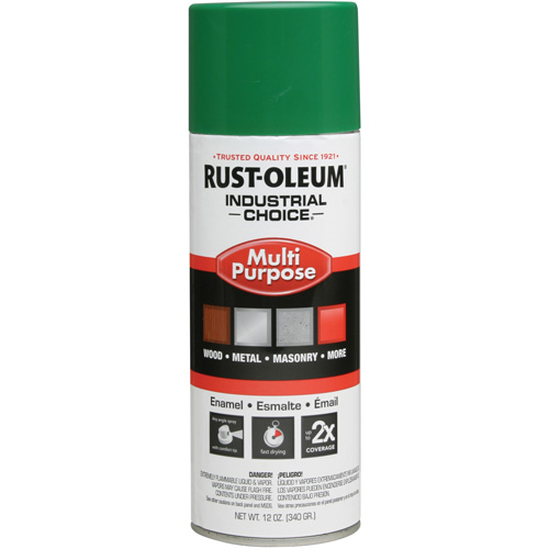 Rust-Oleum 257401V Industrial Choice&reg; 1600 System Multi-Purpose Enamel Spray Paint, Emerald Green, Gloss, 12 oz., Aerosol Can