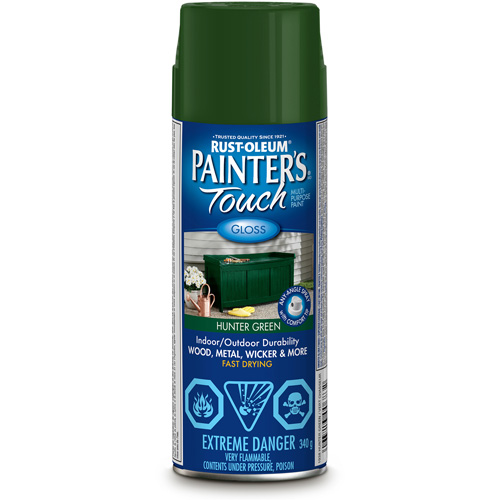 Rust-Oleum N1938830 Painter's Touch&reg; Multi-Purpose Brush-On Paint, Hunter Green, Gloss, Aerosol Can