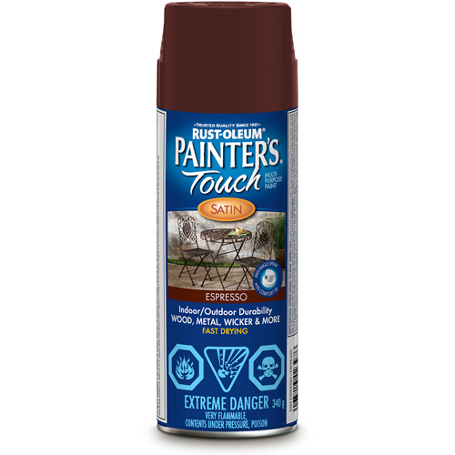 Rust-Oleum N2264830 Painter's Touch&reg; Multi-Purpose Brush-On Paint, Espresso, Satin, Aerosol Can