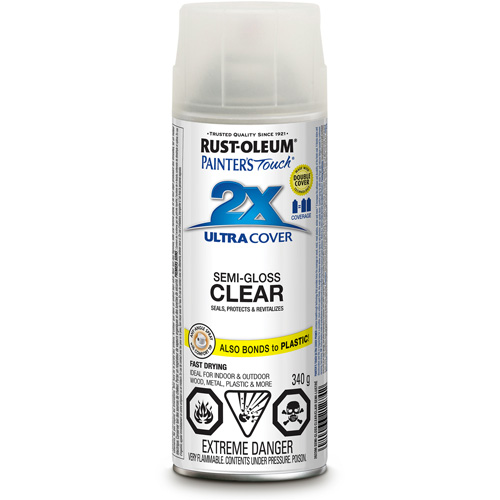 Rust-Oleum 262396 Painter's Touch&reg; Ultra Cover Paint, Clear, Semi-Gloss, Aerosol Can