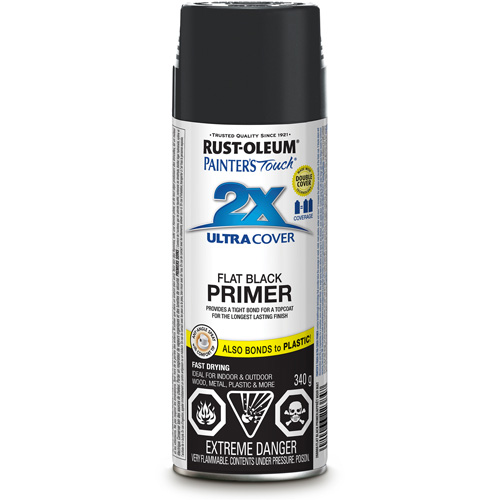 Rust-Oleum 268069 Painter's Touch&reg; Ultra Cover Primer, Black, Very Flat, Aerosol Can