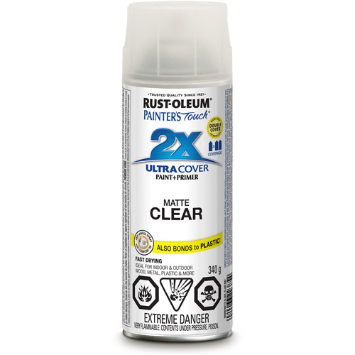Rust-Oleum 268390 Painter's Touch&reg; Ultra Cover Paint, Clear, Very Flat, Aerosol Can
