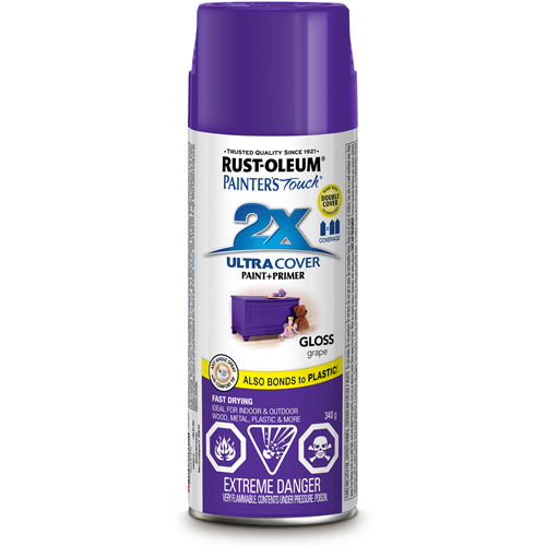 Rust Oleum 268397 Painter s Touch Ultra Cover Paint Grape Purple Gloss Aerosol Can