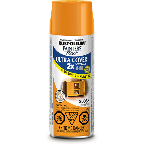 Rust-Oleum 268400 Painter's Touch&reg; Ultra Cover Paint, Marigold Yellow, Gloss, Aerosol Can