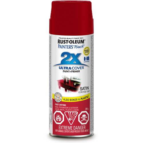 Rust-Oleum 268410 Painter's Touch&reg; Ultra Cover Paint, Colonial Red, Satin, Aerosol Can