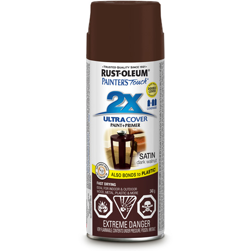 Rust-Oleum 268411 Painter's Touch&reg; Ultra Cover Paint, Dark Walnut, Satin, Aerosol Can