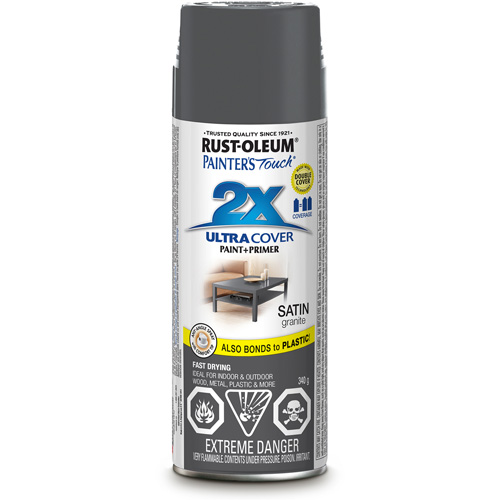 Rust-Oleum 268413 Painter's Touch&reg; Ultra Cover Paint, Granite Grey, Satin, Aerosol Can