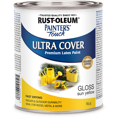 Rust-Oleum 254847 Painter's Touch&reg; Multi-Purpose Brush-On Paint, Sun Yellow, Gloss, 946 ml, Can