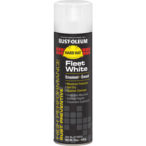 Rust-Oleum V2196838 V2100 System Enamel Spray Paint, Fleet White, Gloss, 15 oz., Aerosol Can