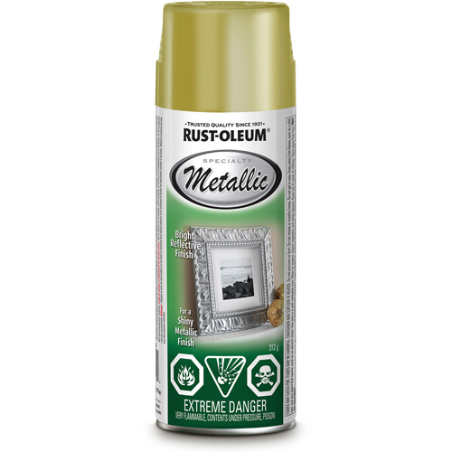 Rust Oleum N1910830 Specialty Spray Paint Metallic Gold Metallic Aerosol Can