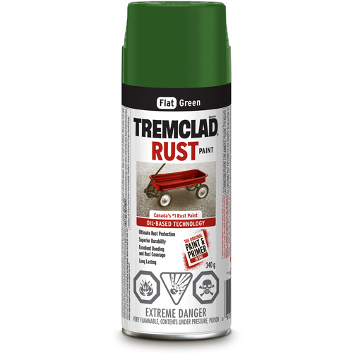 Rust-Oleum 27034B522 Peinture antirouille &agrave; base dhuile Tremclad, Vert, Tr&egrave;s mat, Canette a&eacute;rosol