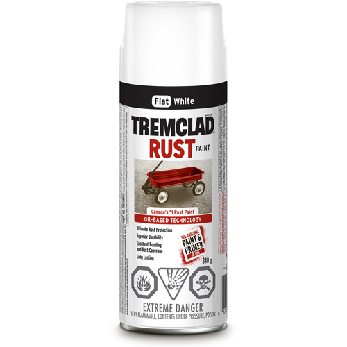 Rust-Oleum 27061B522 Tremclad&reg; Oil Based Rust Paint, White, Very Flat, Aerosol Can