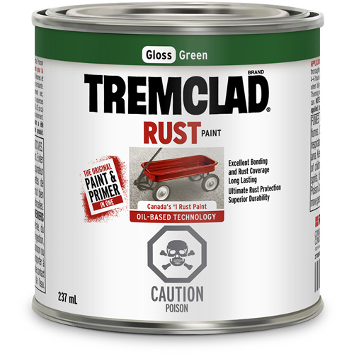 Rust-Oleum 27029X125 Tremclad&reg; Oil Based Rust Paint, Green, Gloss, 237 ml, Can
