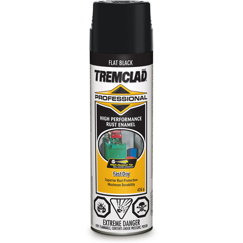 Rust-Oleum 5707588838 Tremclad&reg; Professional Rust Enamel, Black, Very Flat, Aerosol Can