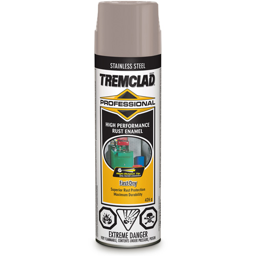Rust-Oleum 5707519838 &eacute;mail antirouille de qualit&eacute; professionnelle Tremclad, Acier inoxydable, Tr&egrave;s brillant, Canette a&eacute;rosol