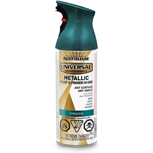 Rust-Oleum 336290 Universal&reg; Spray Paint, Turquoise, Metallic, Aerosol Can