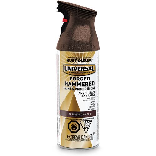 Rust-Oleum 272577 Universal&reg; Paint & Primer In One, Burnished Amber, Hammered, Aerosol Can