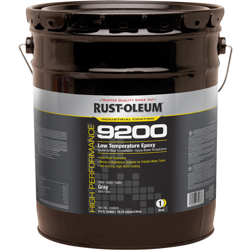 Rust-Oleum 316834 Composant de base &eacute;poxydique &agrave; basse temp&eacute;rature du syst&egrave;me 9200, Gris, 4 gal., Seau
