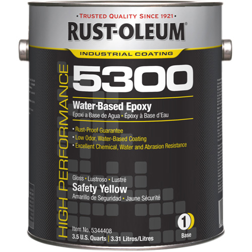 Rust-Oleum 5344408 Composant de base color&eacute; pour rev&ecirc;tement &eacute;poxydique haute performance &agrave; base deau du syst&egrave;me 5300, 116 oz., Gallon, Jaune