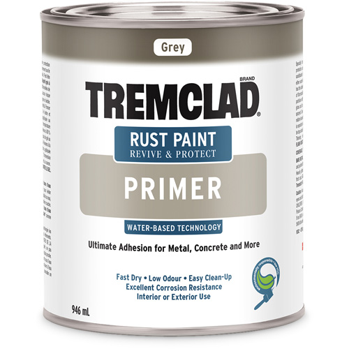 Rust Oleum 264103WB504 Tremclad Water Based Rust Paint Primer 946 ml Can Grey