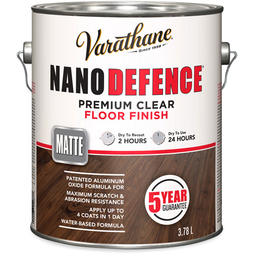 Rust-Oleum 281773 Varathane&reg; Nano Defence&reg; Premium Floor Finish, 3.78 L, Clear, Matte