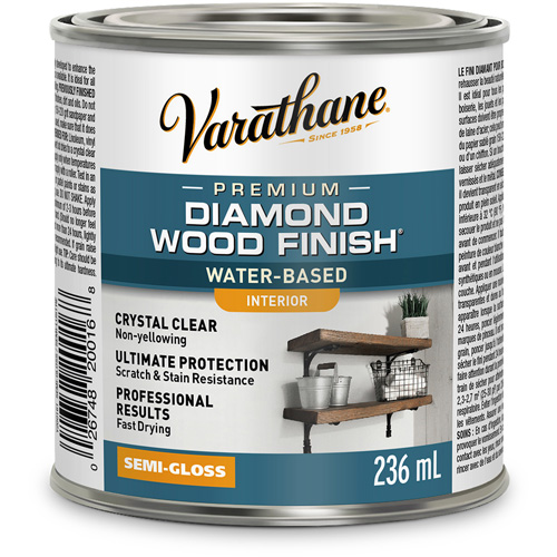 Rust-Oleum Y200161 Varathane&reg; Diamond Wood Finish&reg; Interior Finish, 236 ml, Clear, Semi-Gloss