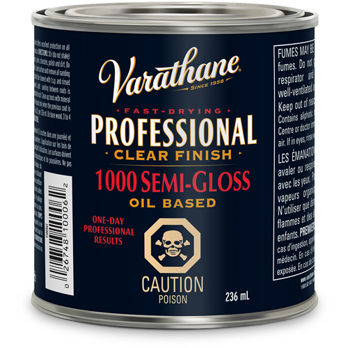 Rust-Oleum Y100061 Fini professionnel Varathane, 236 ml, Transparent, Semi-brillant