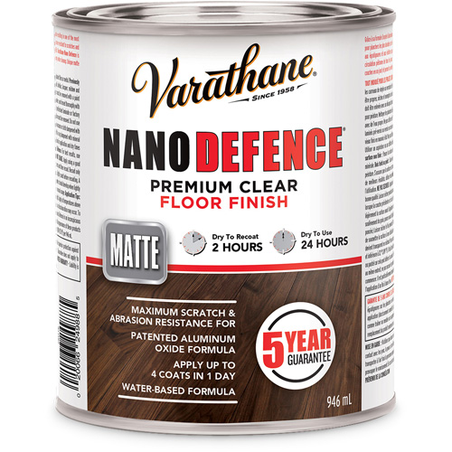 Rust-Oleum 281776 Varathane&reg; Nano Defence&reg; Premium Floor Finish, 946 ml, Clear, Matte